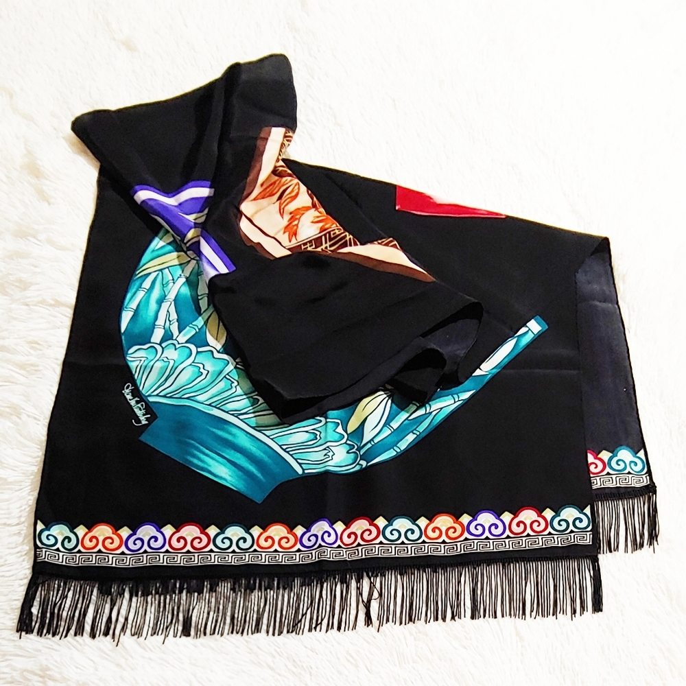 Diane Von Furstenberg Hand Painted Silk Scarf